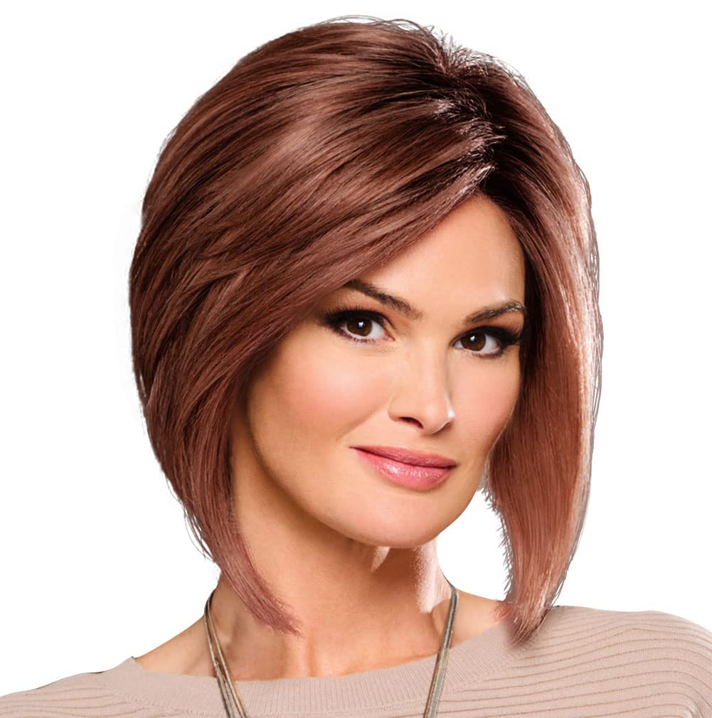 Raquel Welch Boudoir Glam Chin-Length Bob Wig, 100% Hand Tied by Hairuwear, Petite-Average Cap, RL32/31 Cinnabar